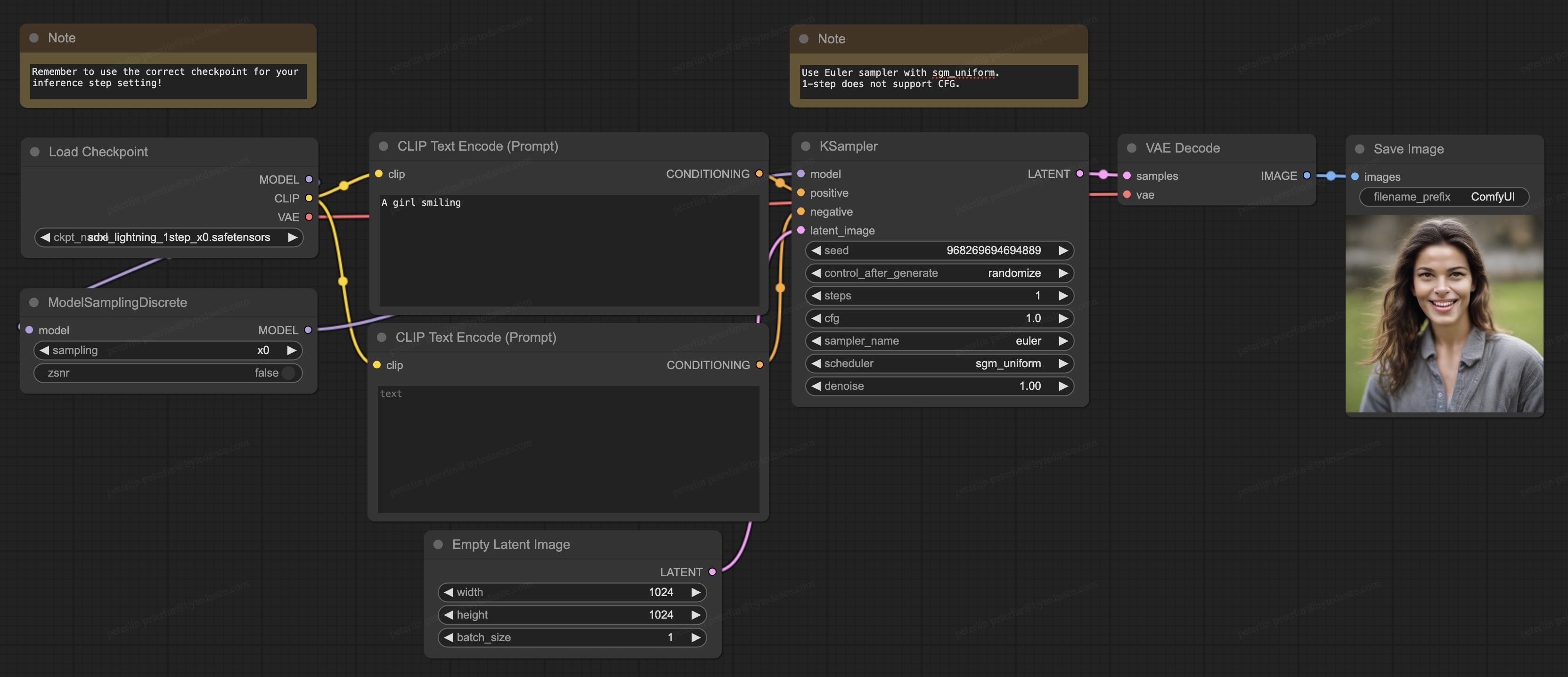 SDXL-Lightning ComfyUI Full 1-Step Workflow