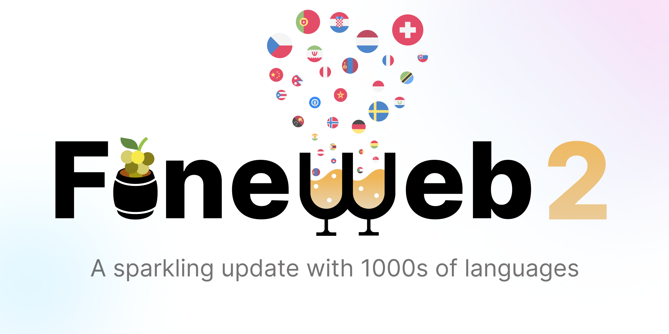 FineWeb 2: A sparkling update with 1000s of languages