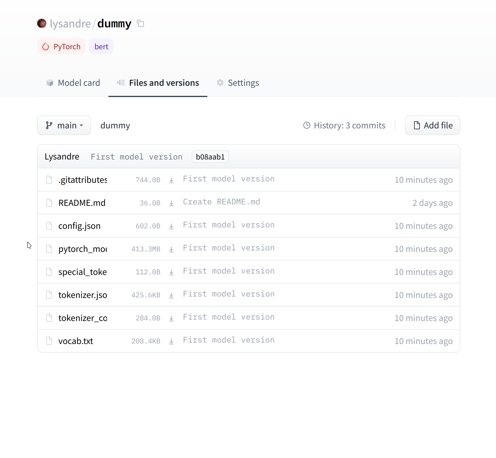 The diff introduced by the recent commit.