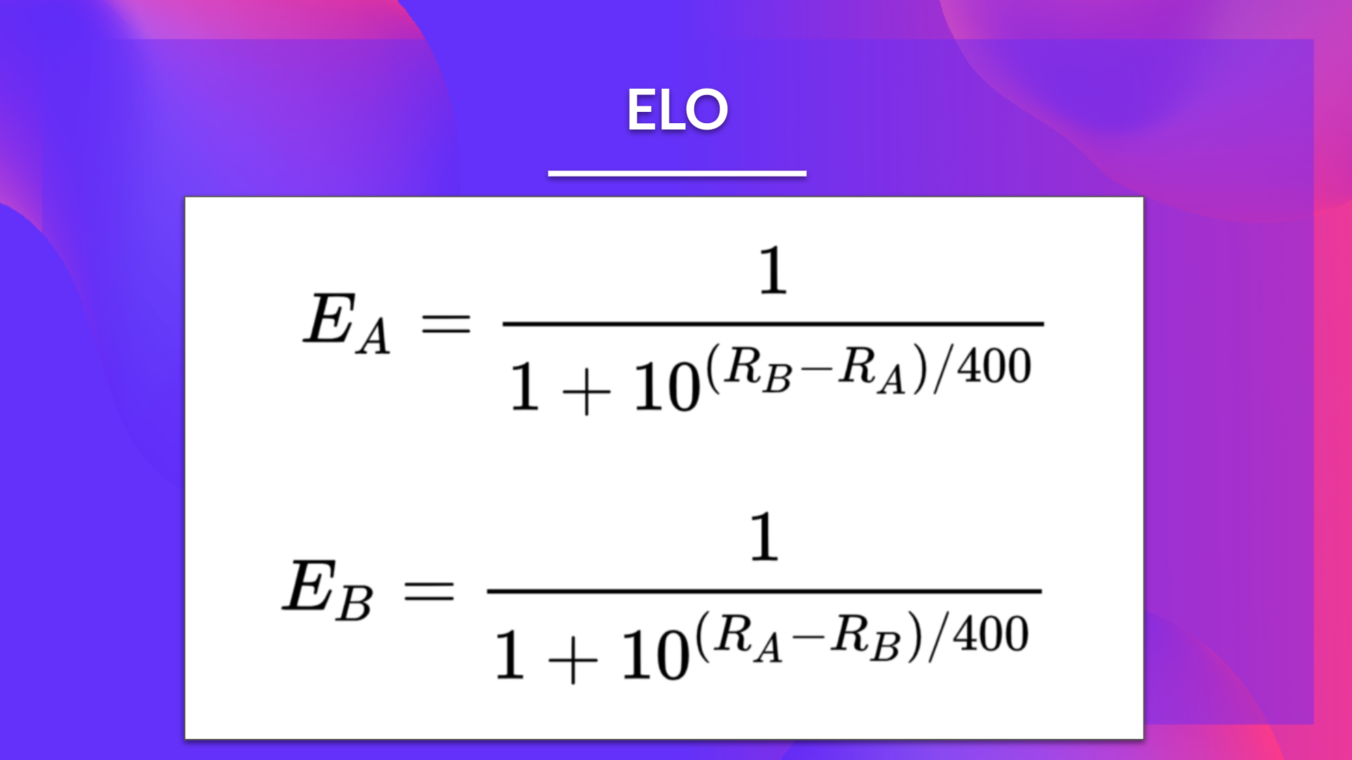 ELO Score