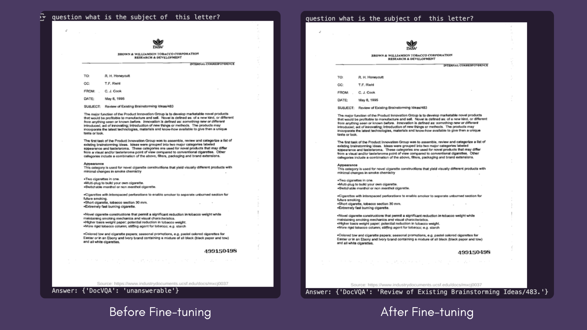 Before After Fine-tuning