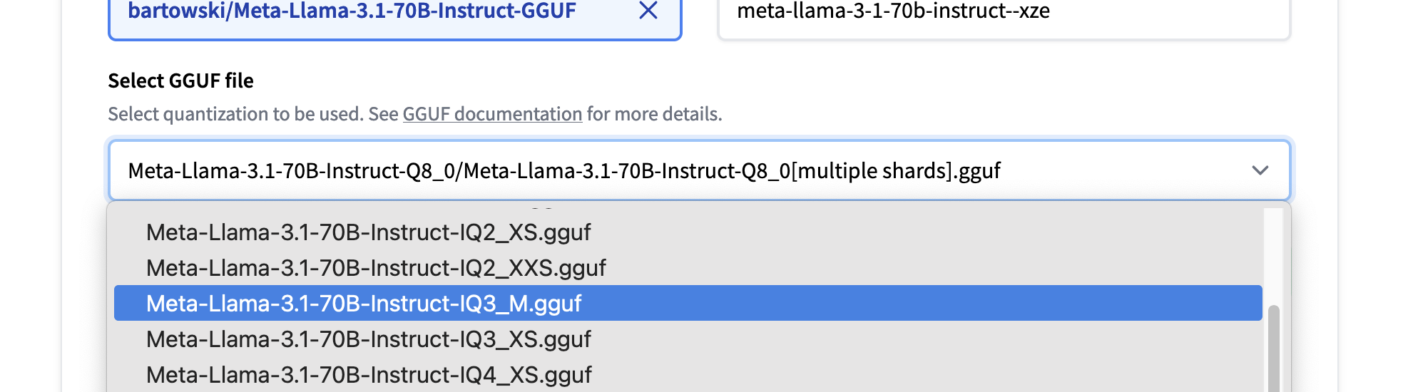 Select GGUF file