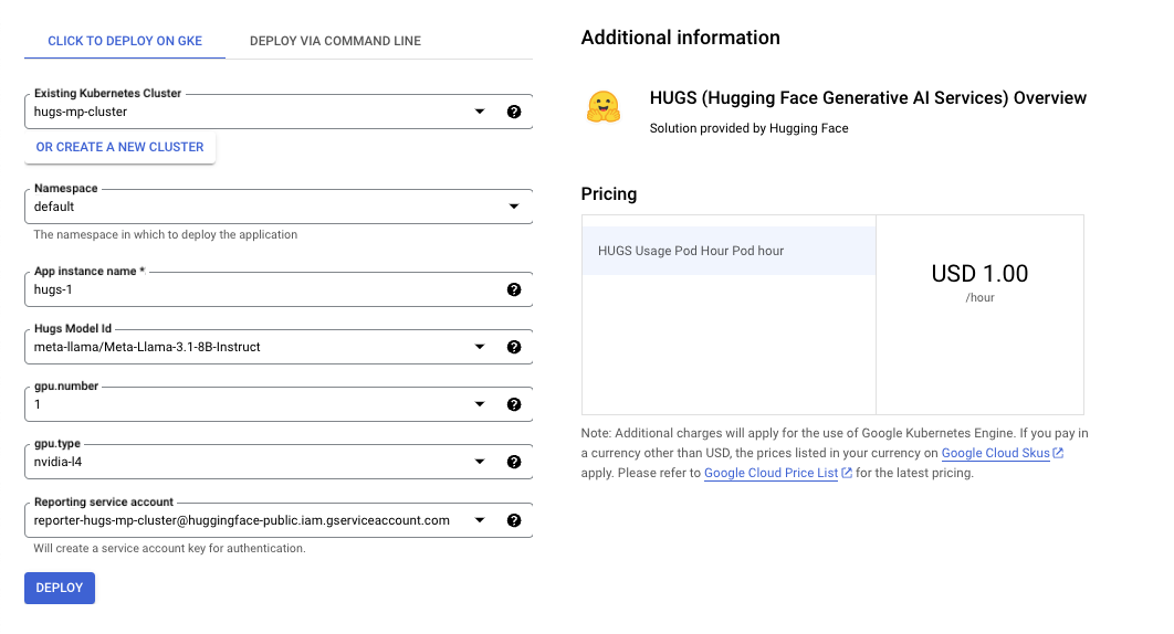 HUGS Deployment Configuration