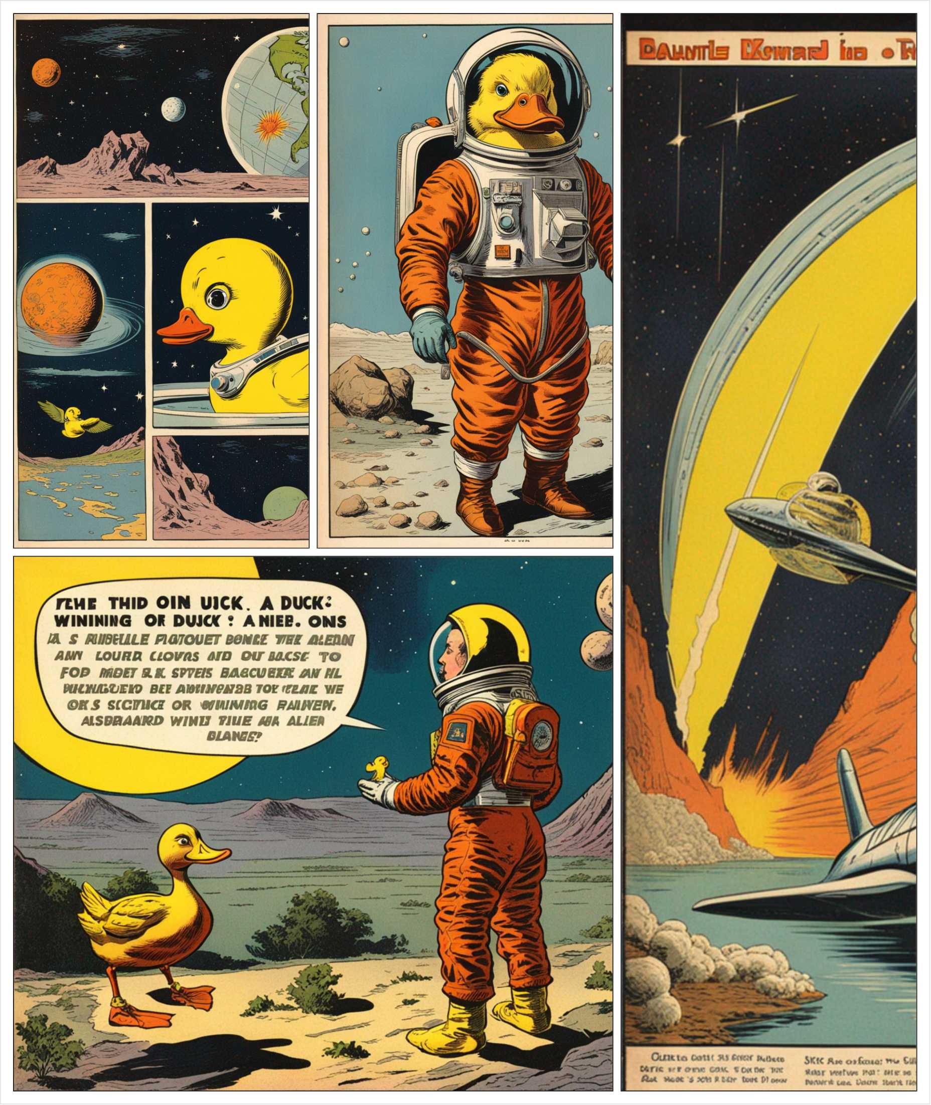 an astronaut duck